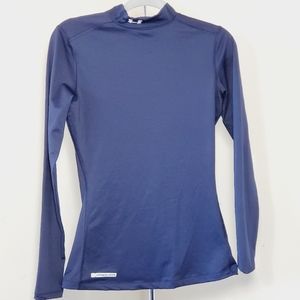 Under Armour Fitted Coldgear Mock Blue XS